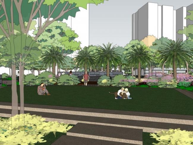 Sketchup景观模型|小区景观，住宅景观，现代风格