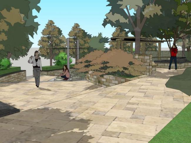 Sketchup景观模型|广场景观，现代风格