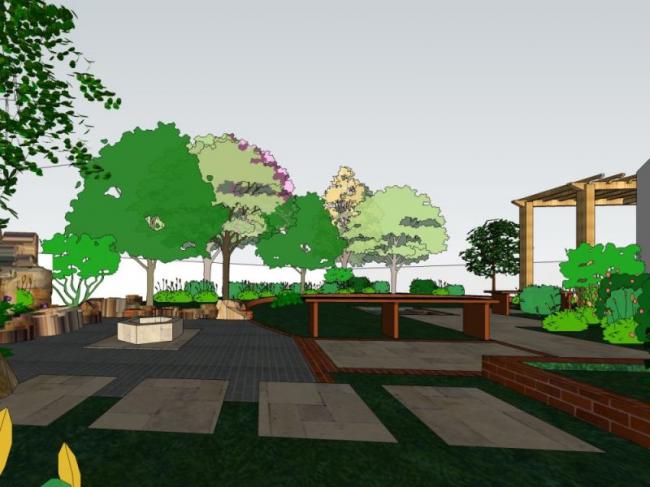 Sketchup景观模型|别墅景观，庭院景观，现代风格