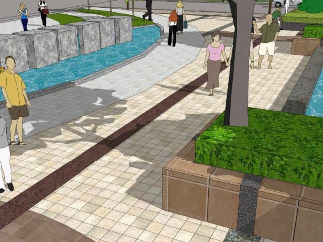 Sketchup景观模型|广场景观，现代风格