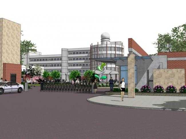 Sketchup景观模型|校园景观，学校景观，现代风格