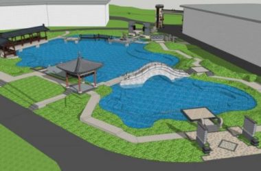 Sketchup景观模型|水库景观，滨水景观，中式风格-BIM建筑网