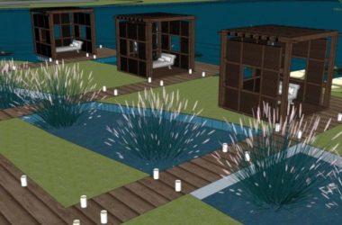 Sketchup景观模型|会所景观，现代风格-BIM建筑网