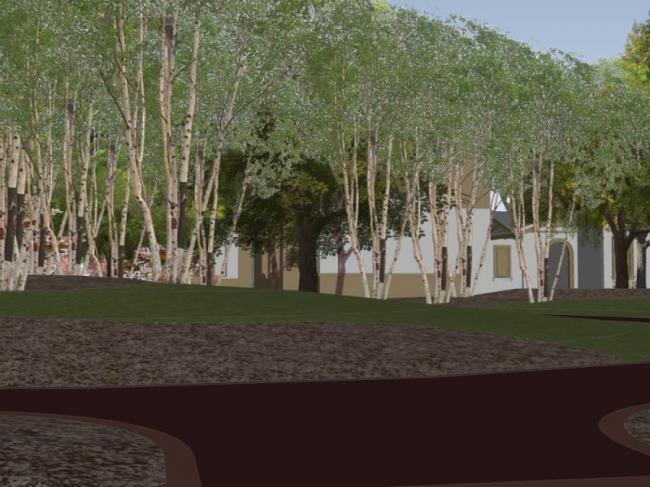 Sketchup景观模型|庭院景观，现代风格