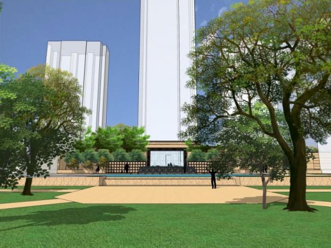 Sketchup景观模型|小区景观，住宅景观，现代风格