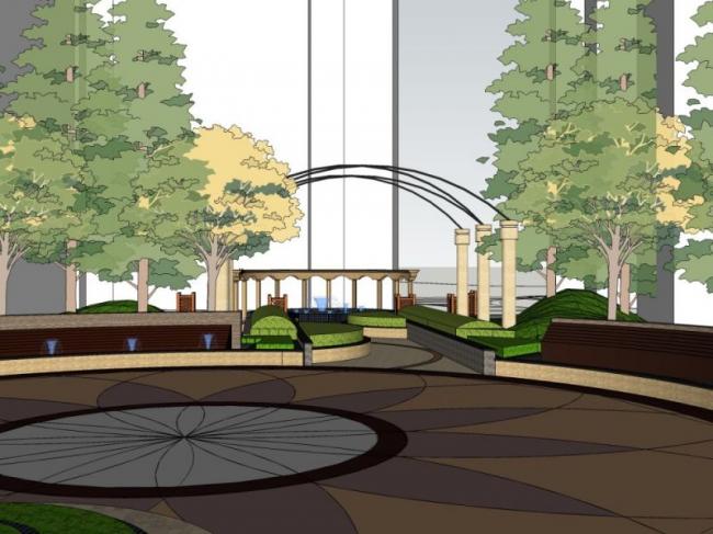 Sketchup景观模型|小区景观，现代风格