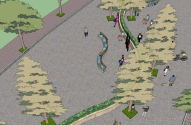 Sketchup景观模型|广场景观，现代风格-BIM建筑网