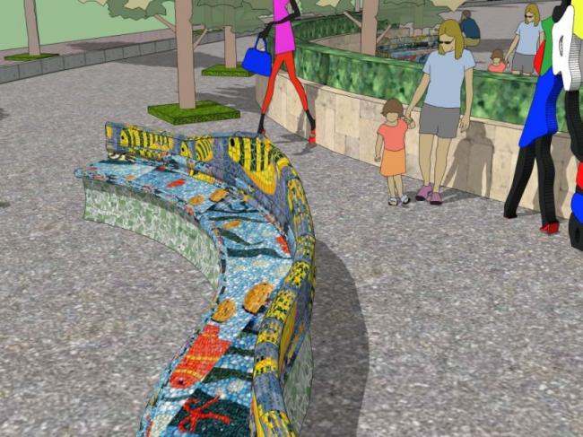 Sketchup景观模型|广场景观，现代风格