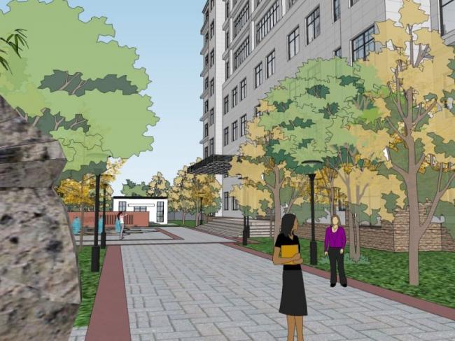 Sketchup景观模型|办公景观，现代风格