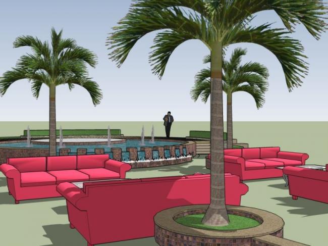 Sketchup景观模型|景观节点，现代风格