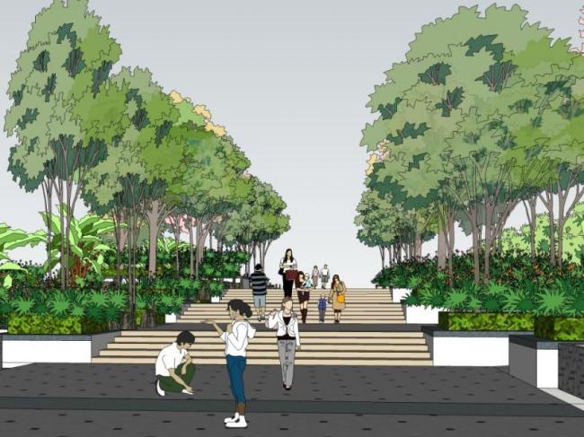 Sketchup景观模型|景观节点，现代风格