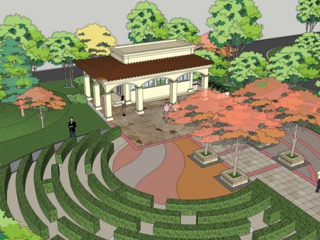 Sketchup景观模型|景区景观，现代风格