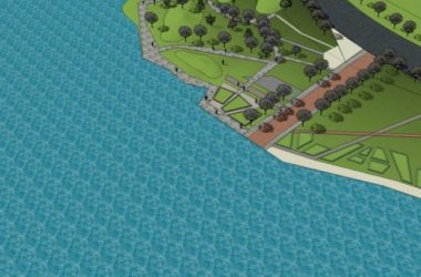 Sketchup景观模型|滨湖景观，滨水景观，现代风格-BIM建筑网