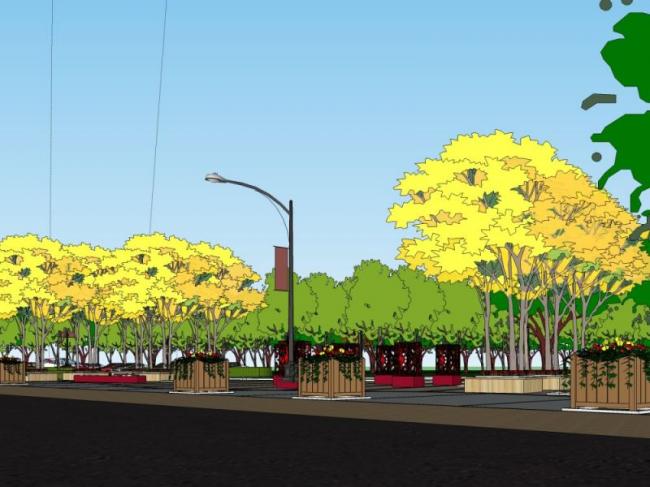 Sketchup景观模型|公园景观，现代风格