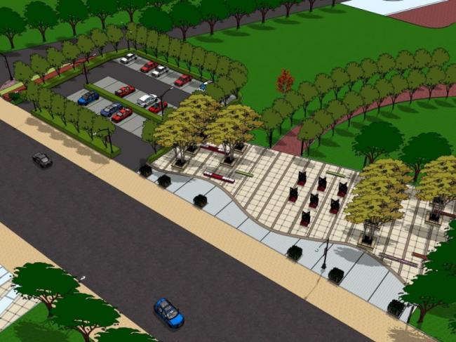 Sketchup景观模型|公园景观，现代风格