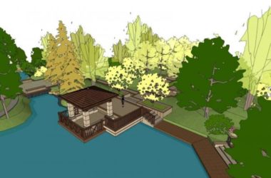 Sketchup景观模型|小区景观，住宅景观，古典风格-BIM建筑网