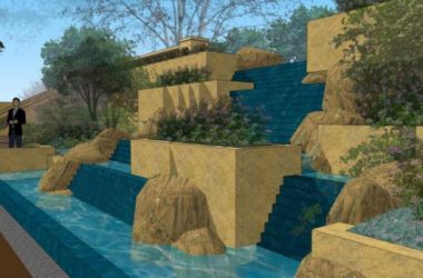 Sketchup景观模型|滨水景观，古典风格-BIM建筑网