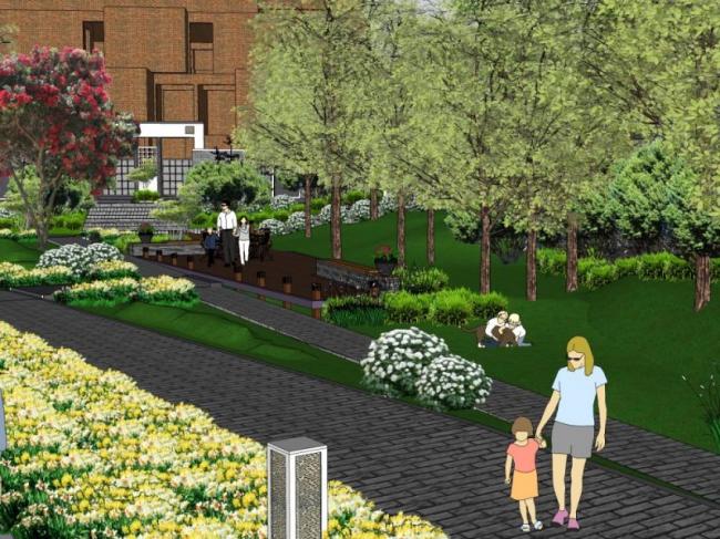 Sketchup景观模型|小区景观，住宅景观，现代风格