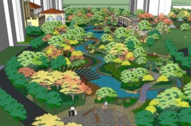 Sketchup景观模型|小区景观，住宅景观，现代风格-BIM建筑网