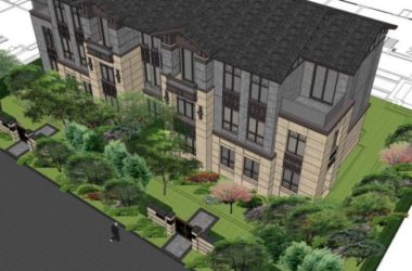 Sketchup景观模型|别墅景观，庭院景观，别墅庭院，中式风格-BIM建筑网