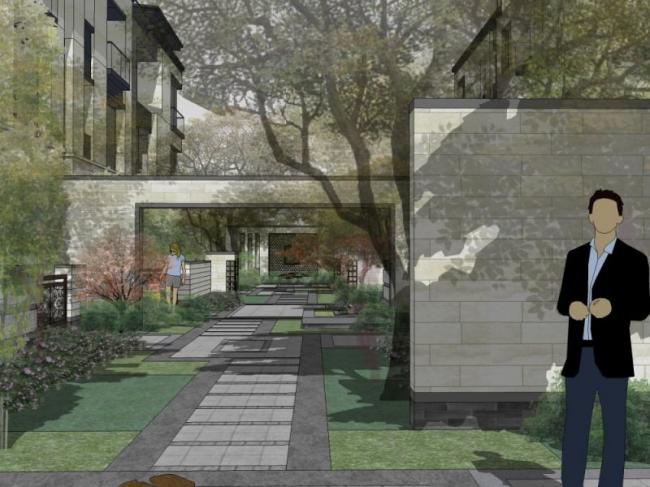 Sketchup景观模型|庭院景观，花园景观，中式风格