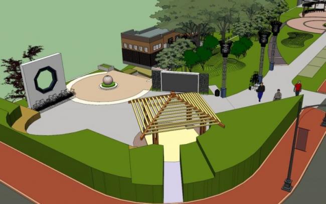 Sketchup景观模型|公园景观，现代风格