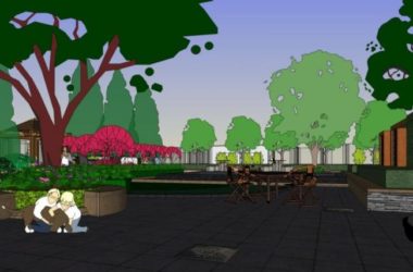 Sketchup景观模型|小区景观，住宅景观，现代风格-BIM建筑网