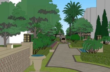 Sketchup景观模型|泳池景观，古典风格-BIM建筑网