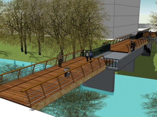 Sketchup景观模型|公园景观，滨水景观，现代风格