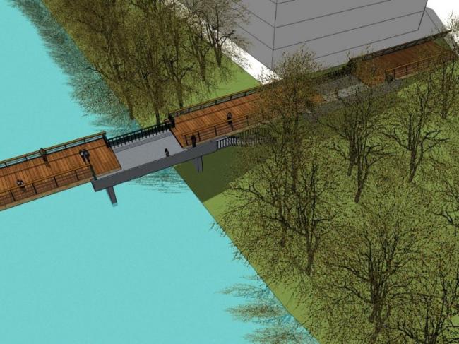 Sketchup景观模型|公园景观，滨水景观，现代风格