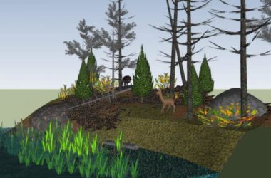 Sketchup景观模型|山地景观，现代风格-BIM建筑网