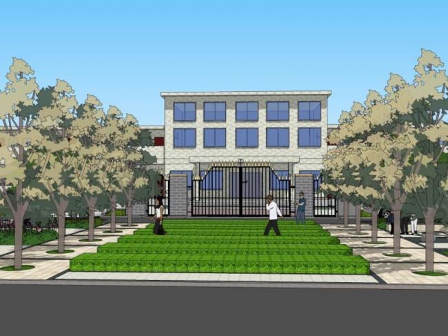 Sketchup景观模型|街头景观，公园景观，街头公园，现代风格