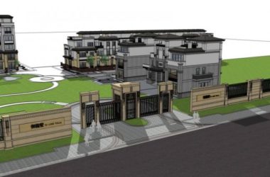 Sketchup景观模型|小区景观，住宅景观，古典风格-BIM建筑网