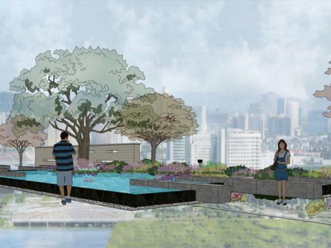 Sketchup景观模型|广场景观，现代风格