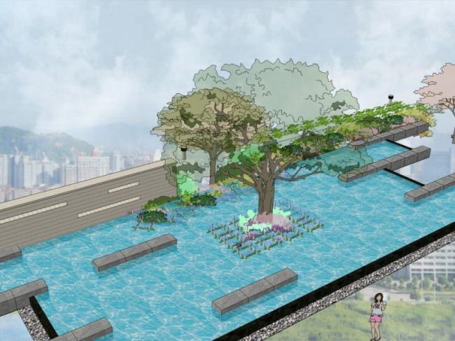 Sketchup景观模型|广场景观，现代风格