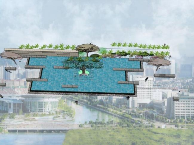 Sketchup景观模型|广场景观，现代风格