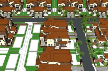 Sketchup景观模型|小区景观，住宅景观，古典风格-BIM建筑网