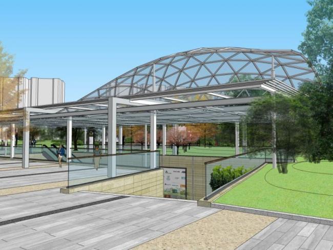 Sketchup景观模型|街道景观，街头景观，现代风格