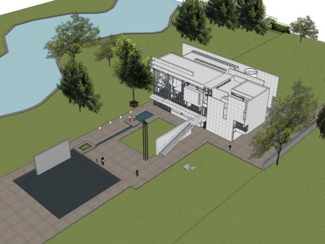 Sketchup景观模型|别墅景观，庭院景观，现代风格