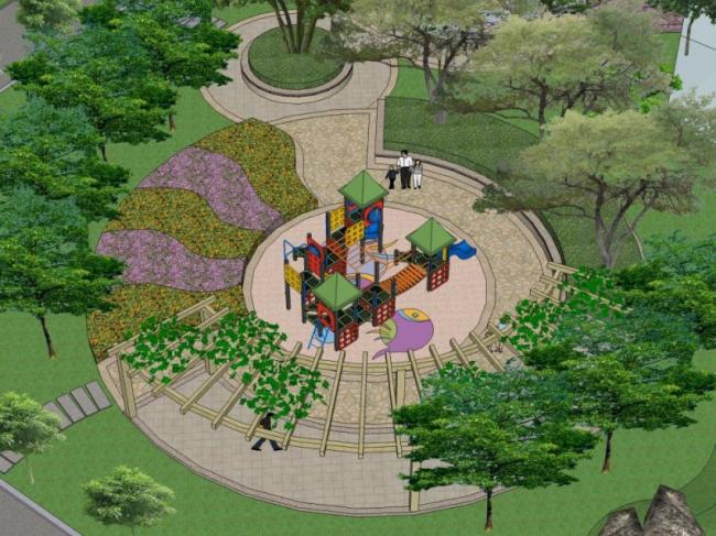 Sketchup景观模型|小区景观，住宅景观，现代风格