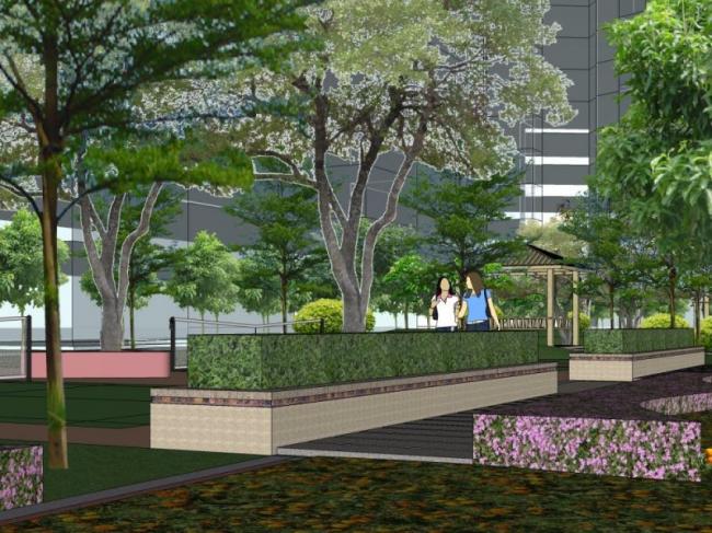 Sketchup景观模型|小区景观，住宅景观，现代风格