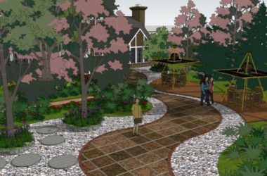 Sketchup景观模型|别墅景观，庭院景观，现代风格-BIM建筑网