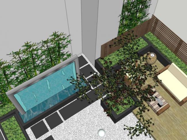 Sketchup景观模型|屋顶花园景观，现代风格