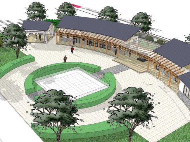 Sketchup景观模型|公共景观，现代风格