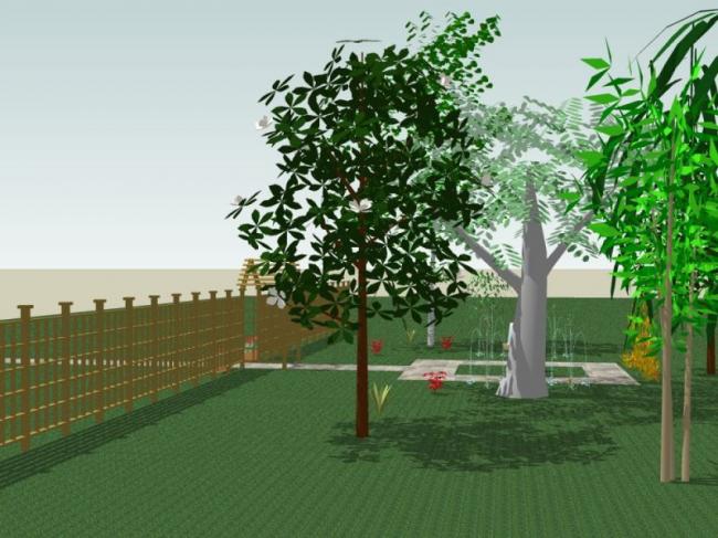 Sketchup景观模型|公园景观，现代风格