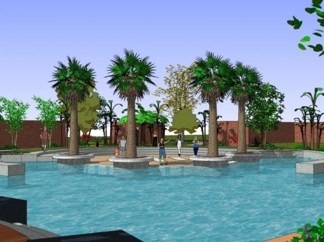 Sketchup景观模型|小区景观，现代风格