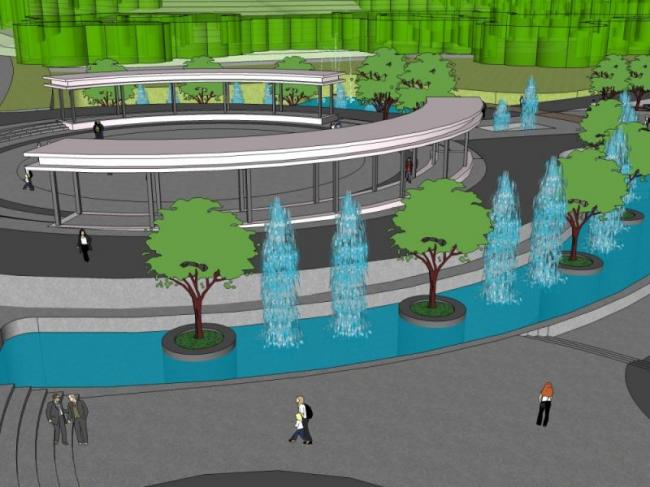 Sketchup景观模型|公园景观，现代风格