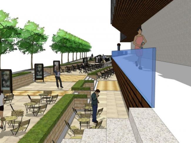 Sketchup景观模型|商业景观，广场景观，现代风格