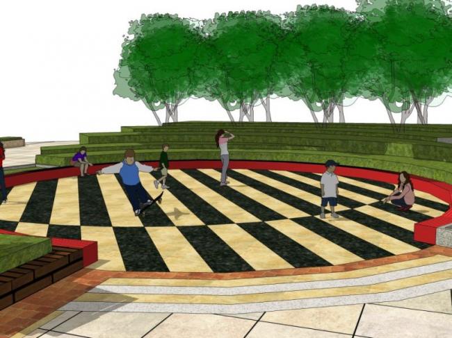 Sketchup景观模型|商业景观，广场景观，现代风格