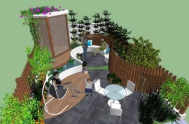 Sketchup景观模型|别墅庭院，现代风格-BIM建筑网